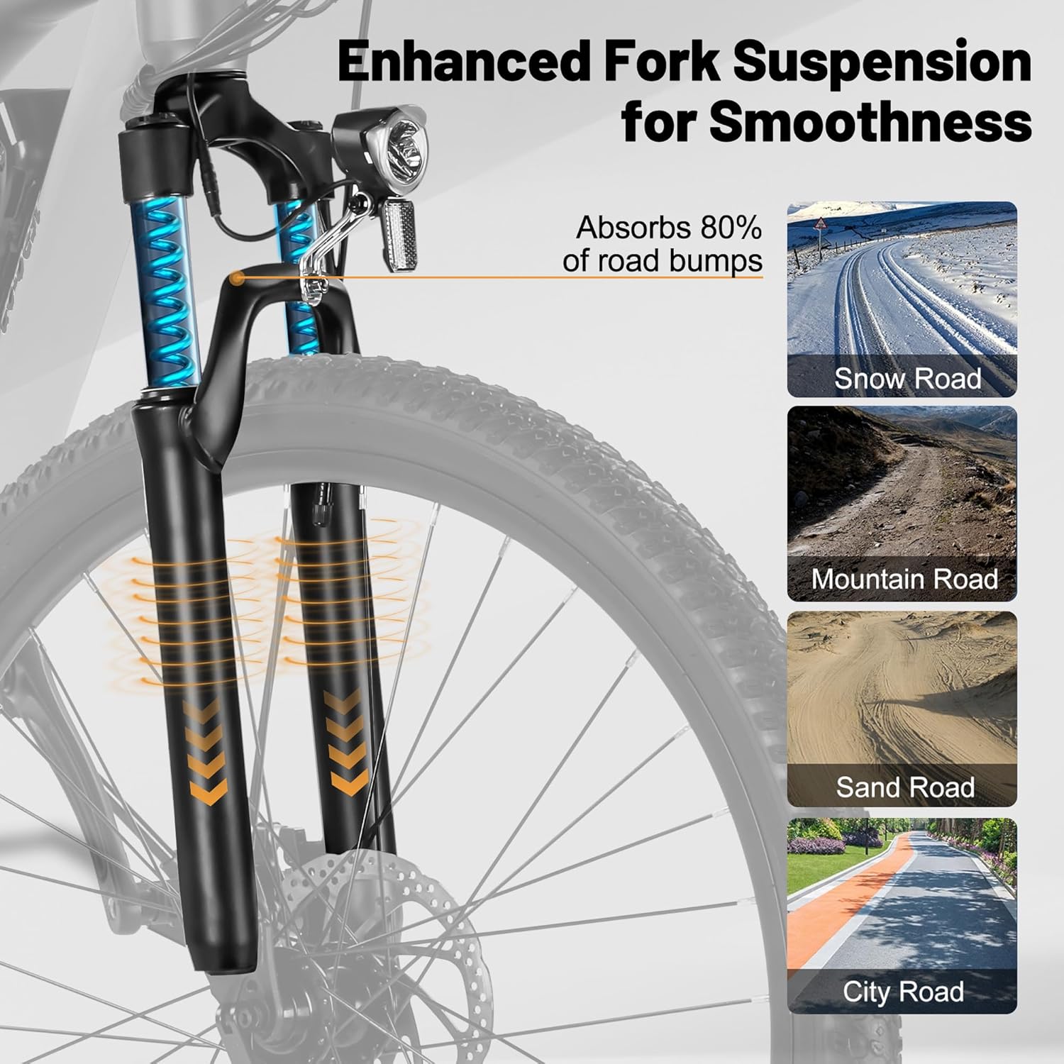 ACTBEST Race Electric Bike for Adults 21-Speed 27.5" Ebike view 6