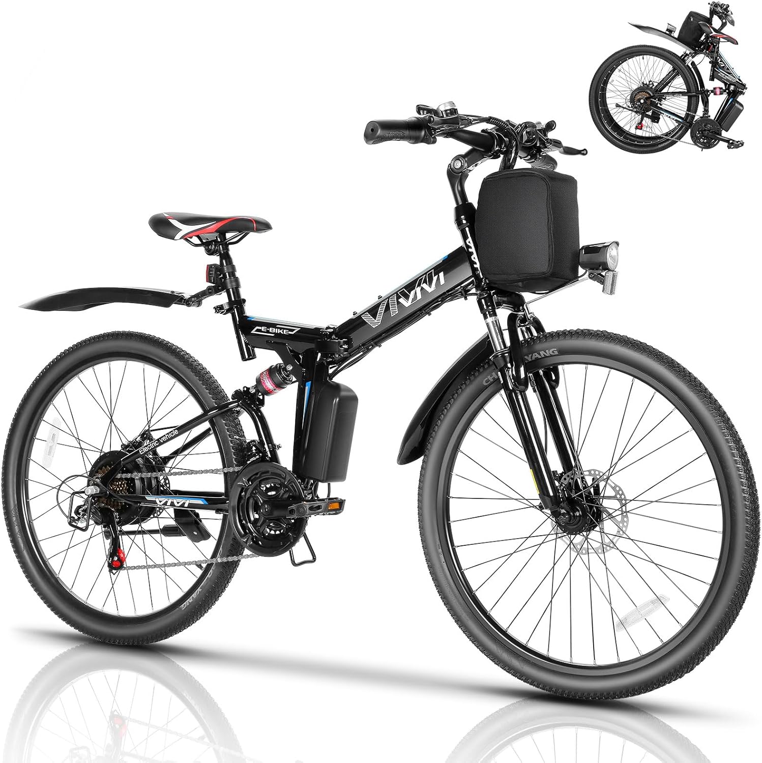 Vivi Electric Bike for Adults 26" Folding Ebike view 2