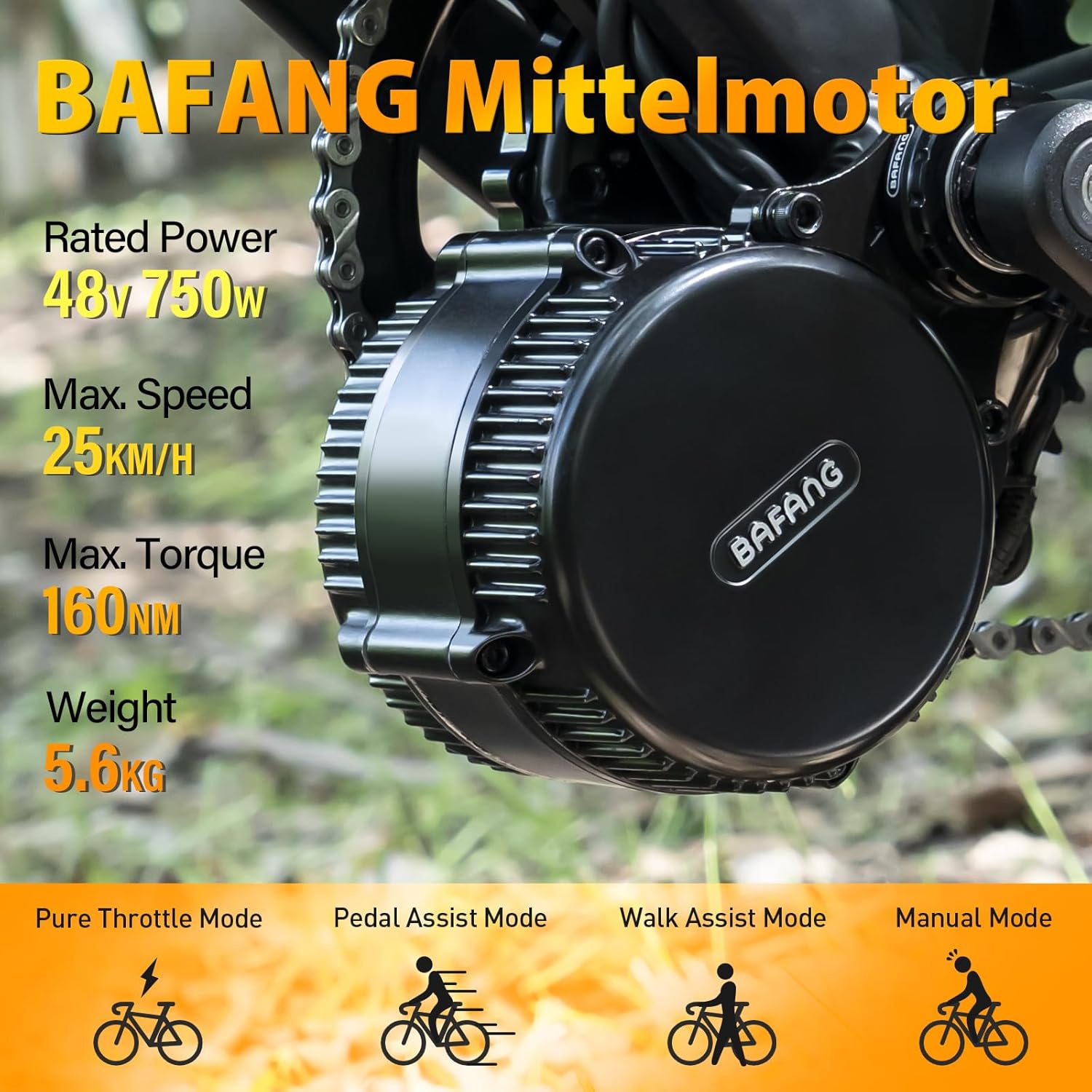 Bafang Electric Bike Conversion Kit – Mid Motor BBS-HD view 2