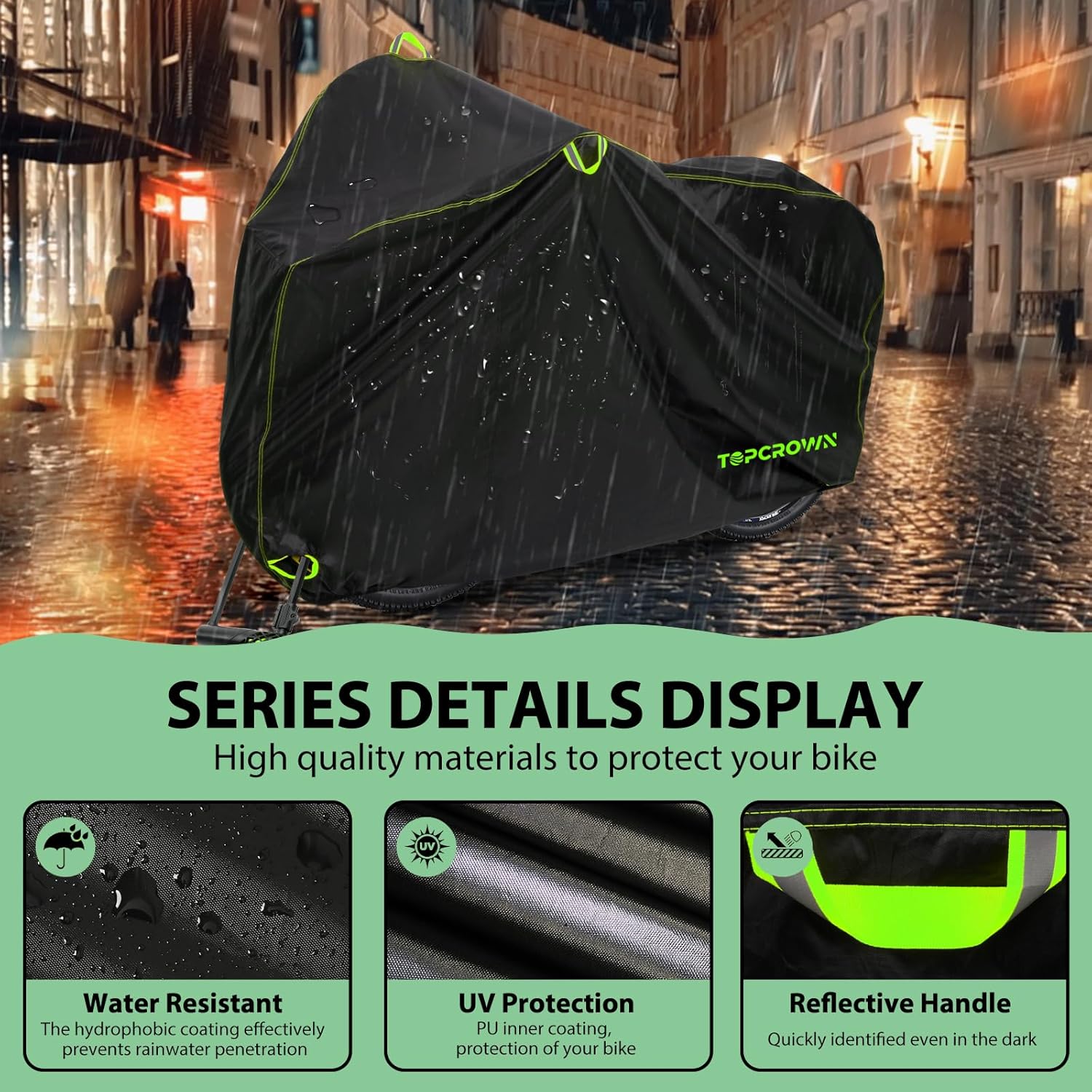 Topcrown Waterproof Bike Cover – XL Size for 1 Bike view 2