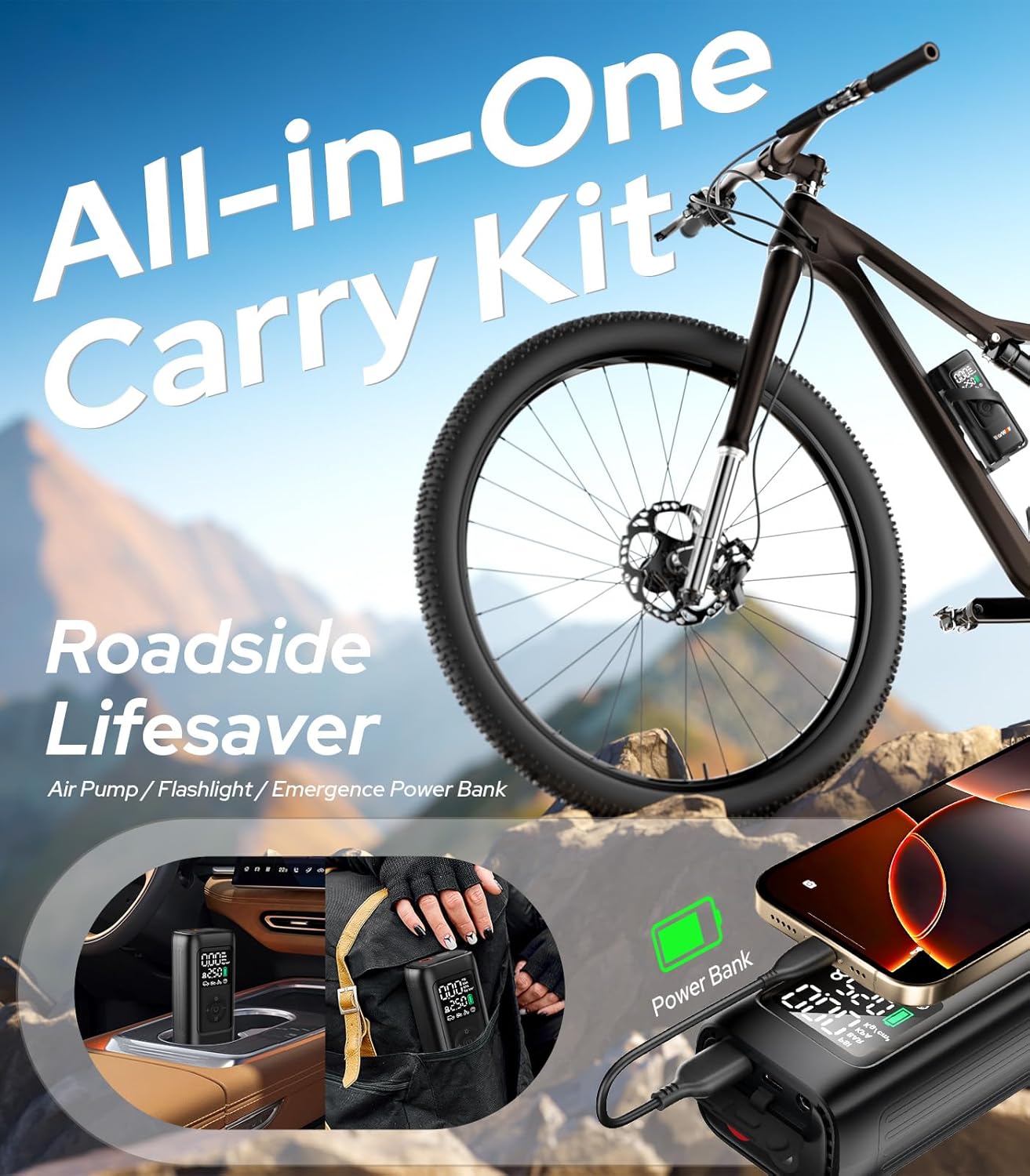 WarWolf 160PSI Tire Inflator Portable Air Compressor