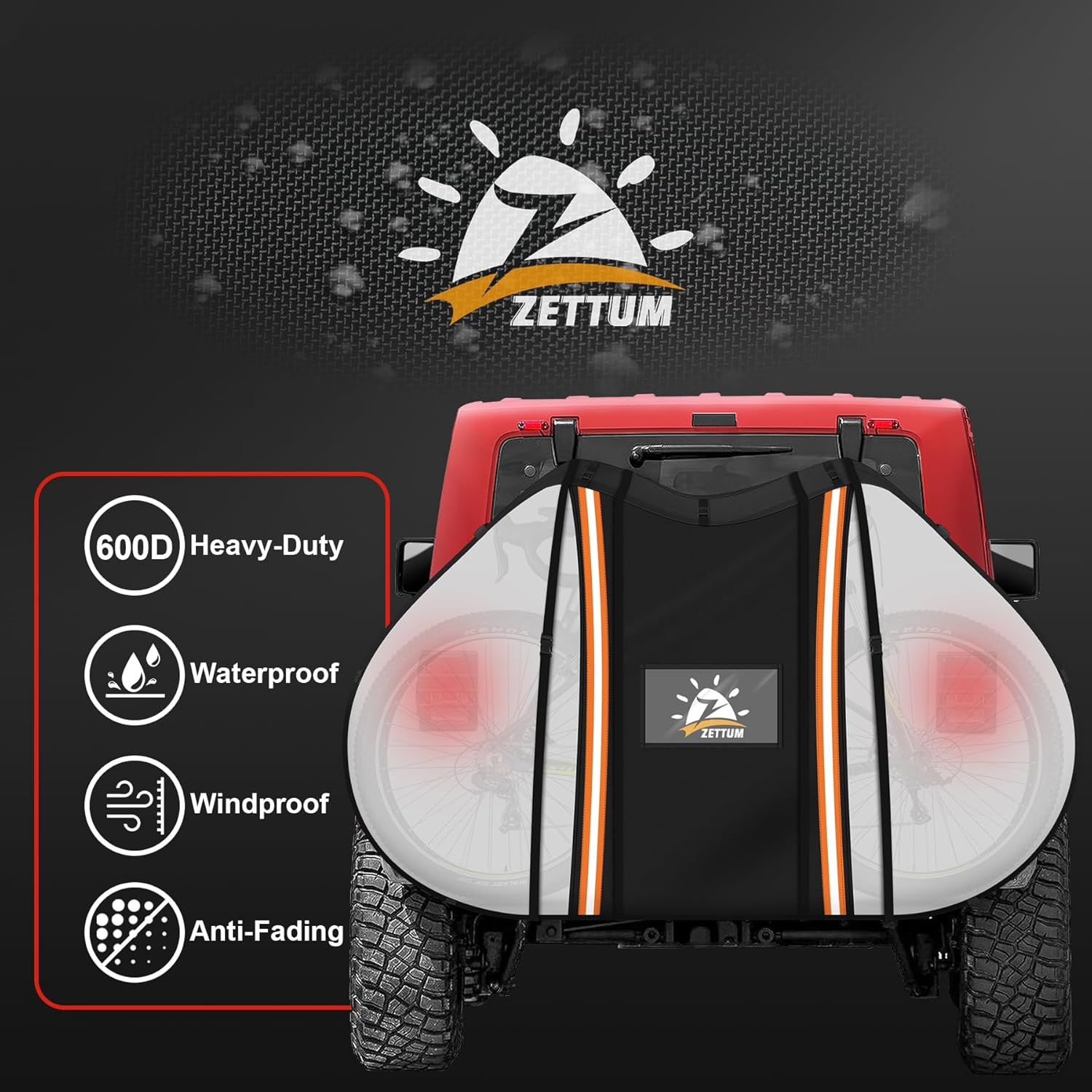 Zettum Waterproof Bike Cover – XL Size for 2 Bikes